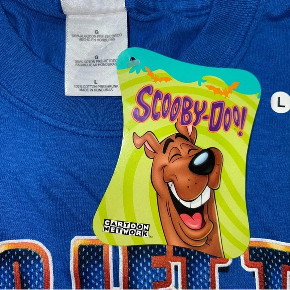 BRAND NEW SCOOBY DOO “WHO LET THE DOG OUT” VINTAGE SHORT SLEEVE BLUE shirt - Picture 8 of 10